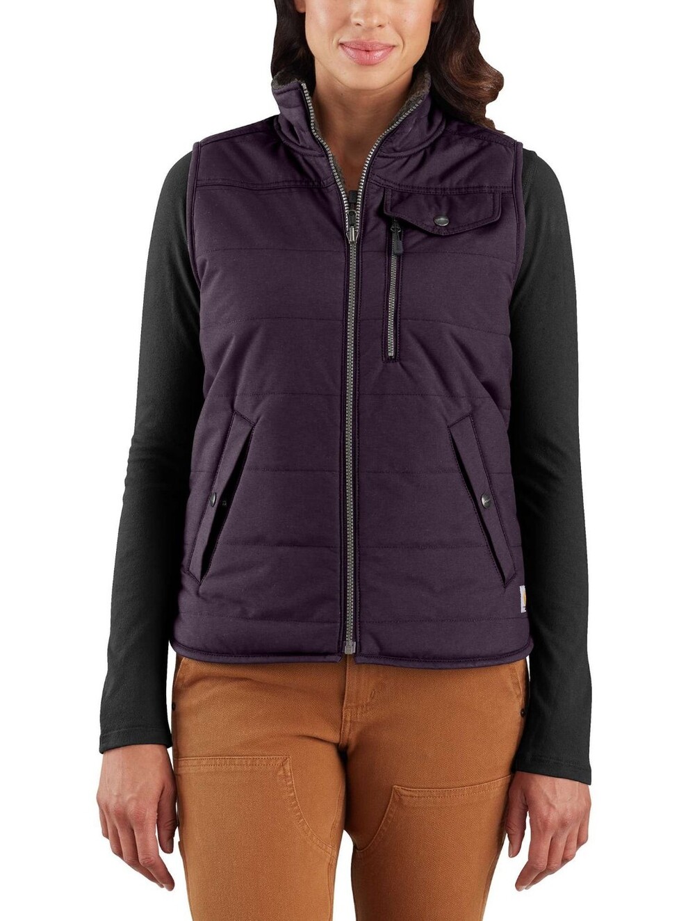 Carhartt Utility Sherpa-Lined Vest, Deep Plum, Size 1X